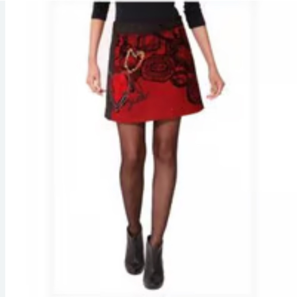 DESIGUAL Wool Bechamel We Love mini skirt Size 38